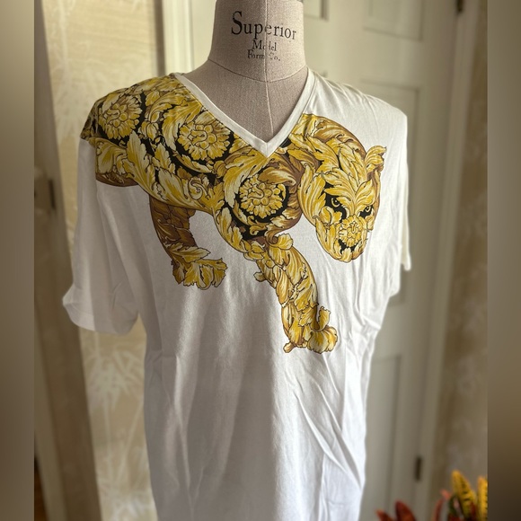 Versace Collection Gold Tiger Front / Back Tshirt, XXXL - Picture 3 of 8